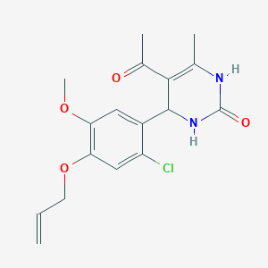molecular formula C17H19ClN2O4 B4231327 5-acetyl-4-[4-(allyloxy)-2-chloro-5-methoxyphenyl]-6-methyl-3,4-dihydro-2(1H)-pyrimidinone 