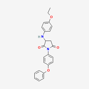 molecular formula C24H22N2O4 B4231330 3-[(4-ethoxyphenyl)amino]-1-(4-phenoxyphenyl)-2,5-pyrrolidinedione 