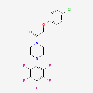 molecular formula C19H16ClF5N2O2 B4231337 1-[(4-chloro-2-methylphenoxy)acetyl]-4-(pentafluorophenyl)piperazine 