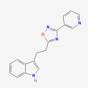 molecular formula C17H14N4O B4231339 3-{2-[3-(3-pyridinyl)-1,2,4-oxadiazol-5-yl]ethyl}-1H-indole 