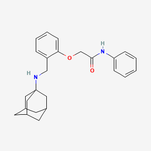 molecular formula C25H30N2O2 B4231351 2-{2-[(1-adamantylamino)methyl]phenoxy}-N-phenylacetamide 