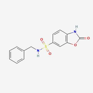 molecular formula C14H12N2O4S B4231395 N-benzyl-2-oxo-2,3-dihydro-1,3-benzoxazole-6-sulfonamide 