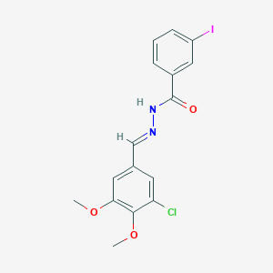 molecular formula C16H14ClIN2O3 B423142 N'-(3-chloro-4,5-dimethoxybenzylidene)-3-iodobenzohydrazide 