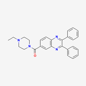 molecular formula C27H26N4O B4231455 6-[(4-ethyl-1-piperazinyl)carbonyl]-2,3-diphenylquinoxaline CAS No. 7047-05-4