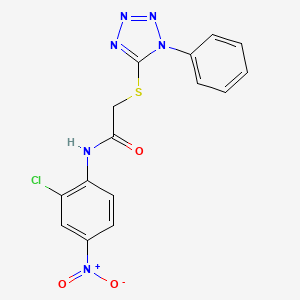 molecular formula C15H11ClN6O3S B4231464 N-(2-chloro-4-nitrophenyl)-2-[(1-phenyl-1H-tetrazol-5-yl)thio]acetamide 