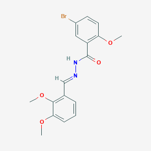 molecular formula C17H17BrN2O4 B423147 5-bromo-N'-(2,3-dimethoxybenzylidene)-2-methoxybenzohydrazide 