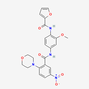 N-(2-methoxy-4-{[2-(4-morpholinyl)-5-nitrobenzoyl]amino}phenyl)-2-furamide
