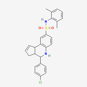 molecular formula C26H25ClN2O2S B4231483 4-(4-chlorophenyl)-N-(2,6-dimethylphenyl)-3a,4,5,9b-tetrahydro-3H-cyclopenta[c]quinoline-8-sulfonamide 