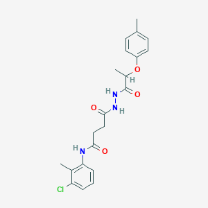 N-(3-chloro-2-methylphenyl)-4-{2-[2-(4-methylphenoxy)propanoyl]hydrazino}-4-oxobutanamide