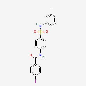 molecular formula C20H17IN2O3S B4231498 4-iodo-N-(4-{[(3-methylphenyl)amino]sulfonyl}phenyl)benzamide 
