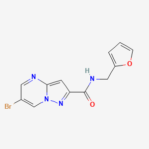 6-bromo-N-(2-furylmethyl)pyrazolo[1,5-a]pyrimidine-2-carboxamide