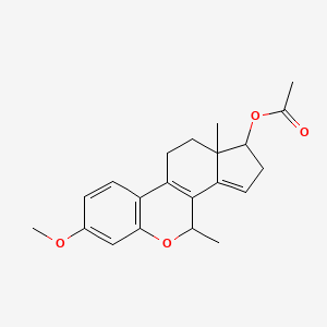 7-methoxy-4,11a-dimethyl-1,2,4,10,11,11a-hexahydroindeno[4,5-c]chromen-1-yl acetate