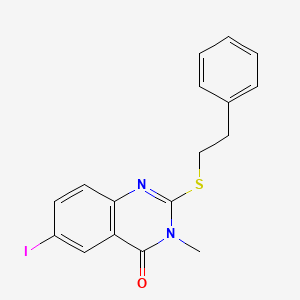 6-iodo-3-methyl-2-[(2-phenylethyl)thio]-4(3H)-quinazolinone