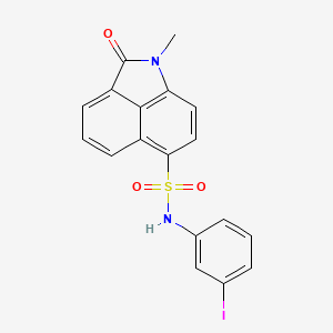 molecular formula C18H13IN2O3S B4231524 N-(3-iodophenyl)-1-methyl-2-oxo-1,2-dihydrobenzo[cd]indole-6-sulfonamide 