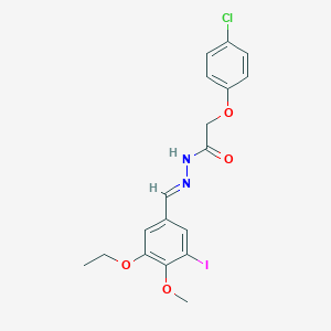 molecular formula C18H18ClIN2O4 B423153 2-(4-chlorophenoxy)-N'-(3-ethoxy-5-iodo-4-methoxybenzylidene)acetohydrazide 
