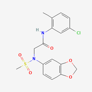 N~2~-1,3-benzodioxol-5-yl-N~1~-(5-chloro-2-methylphenyl)-N~2~-(methylsulfonyl)glycinamide