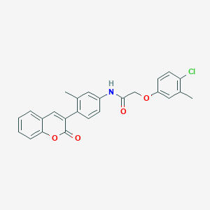 molecular formula C25H20ClNO4 B4231543 2-(4-chloro-3-methylphenoxy)-N-[3-methyl-4-(2-oxo-2H-chromen-3-yl)phenyl]acetamide 