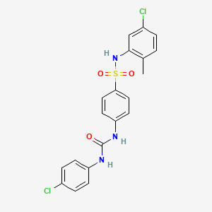 molecular formula C20H17Cl2N3O3S B4231552 N-(5-chloro-2-methylphenyl)-4-({[(4-chlorophenyl)amino]carbonyl}amino)benzenesulfonamide 