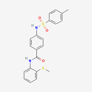 4-{[(4-methylphenyl)sulfonyl]amino}-N-[2-(methylthio)phenyl]benzamide