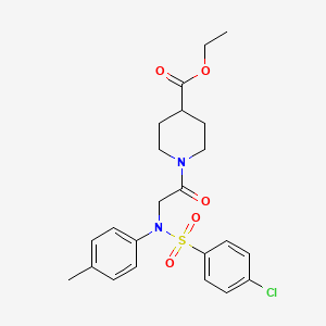 molecular formula C23H27ClN2O5S B4231582 ethyl 1-[N-[(4-chlorophenyl)sulfonyl]-N-(4-methylphenyl)glycyl]-4-piperidinecarboxylate 
