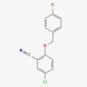 molecular formula C14H9BrClNO B4231583 2-[(4-bromobenzyl)oxy]-5-chlorobenzonitrile 