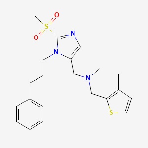 N-methyl-1-[2-(methylsulfonyl)-1-(3-phenylpropyl)-1H-imidazol-5-yl]-N-[(3-methyl-2-thienyl)methyl]methanamine