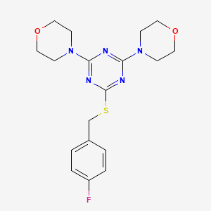 2-[(4-fluorobenzyl)thio]-4,6-di-4-morpholinyl-1,3,5-triazine