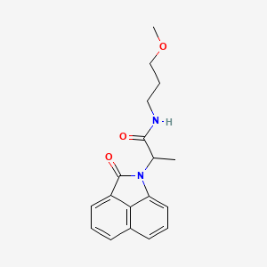 molecular formula C18H20N2O3 B4231636 N-(3-methoxypropyl)-2-(2-oxobenzo[cd]indol-1(2H)-yl)propanamide 