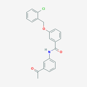 molecular formula C22H18ClNO3 B4231642 N-(3-acetylphenyl)-3-[(2-chlorobenzyl)oxy]benzamide 