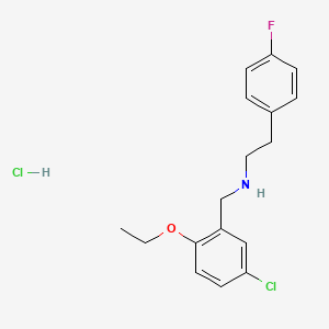 molecular formula C17H20Cl2FNO B4231667 N-(5-chloro-2-ethoxybenzyl)-2-(4-fluorophenyl)ethanamine hydrochloride 