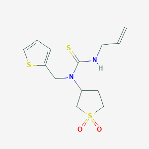 molecular formula C13H18N2O2S3 B4231683 N'-allyl-N-(1,1-dioxidotetrahydro-3-thienyl)-N-(2-thienylmethyl)thiourea 