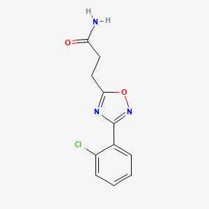 3-[3-(2-chlorophenyl)-1,2,4-oxadiazol-5-yl]propanamide