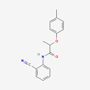 molecular formula C17H16N2O2 B4231709 N-(2-cyanophenyl)-2-(4-methylphenoxy)propanamide 