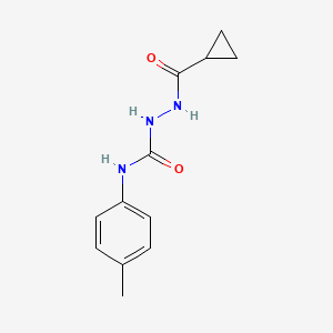 molecular formula C12H15N3O2 B4231733 2-(cyclopropylcarbonyl)-N-(4-methylphenyl)hydrazinecarboxamide 