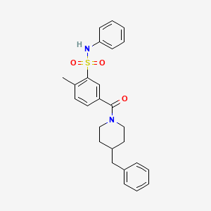 5-[(4-benzyl-1-piperidinyl)carbonyl]-2-methyl-N-phenylbenzenesulfonamide