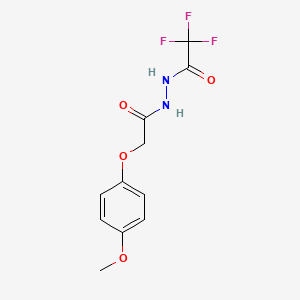 molecular formula C11H11F3N2O4 B4231769 2,2,2-trifluoro-N'-[(4-methoxyphenoxy)acetyl]acetohydrazide 