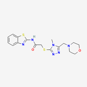 N-1,3-benzothiazol-2-yl-2-{[4-methyl-5-(4-morpholinylmethyl)-4H-1,2,4-triazol-3-yl]thio}acetamide