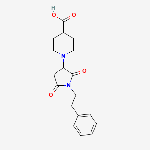 1-[2,5-dioxo-1-(2-phenylethyl)-3-pyrrolidinyl]-4-piperidinecarboxylic acid