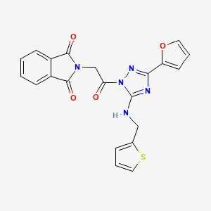 2-(2-{3-(2-furyl)-5-[(2-thienylmethyl)amino]-1H-1,2,4-triazol-1-yl}-2-oxoethyl)-1H-isoindole-1,3(2H)-dione