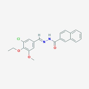 molecular formula C21H19ClN2O3 B423181 N'-(3-chloro-4-ethoxy-5-methoxybenzylidene)-2-naphthohydrazide 
