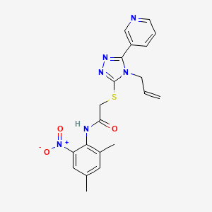 2-{[4-allyl-5-(3-pyridinyl)-4H-1,2,4-triazol-3-yl]thio}-N-(2,4-dimethyl-6-nitrophenyl)acetamide