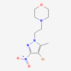4-[2-(4-bromo-5-methyl-3-nitro-1H-pyrazol-1-yl)ethyl]morpholine