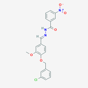 N'-{4-[(3-chlorobenzyl)oxy]-3-methoxybenzylidene}-3-nitrobenzohydrazide
