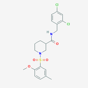 N-(2,4-dichlorobenzyl)-1-[(2-methoxy-5-methylphenyl)sulfonyl]-3-piperidinecarboxamide