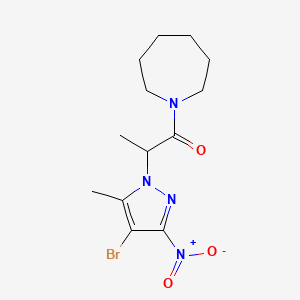 1-[2-(4-bromo-5-methyl-3-nitro-1H-pyrazol-1-yl)propanoyl]azepane