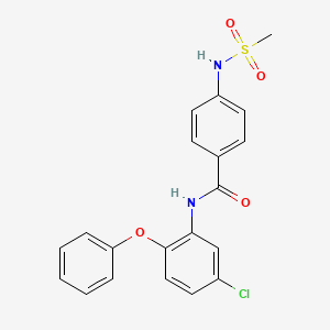 molecular formula C20H17ClN2O4S B4231886 N-(5-chloro-2-phenoxyphenyl)-4-[(methylsulfonyl)amino]benzamide 