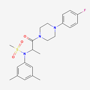 N-(3,5-dimethylphenyl)-N-{2-[4-(4-fluorophenyl)-1-piperazinyl]-1-methyl-2-oxoethyl}methanesulfonamide