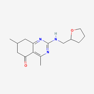 4,7-dimethyl-2-[(tetrahydro-2-furanylmethyl)amino]-7,8-dihydro-5(6H)-quinazolinone