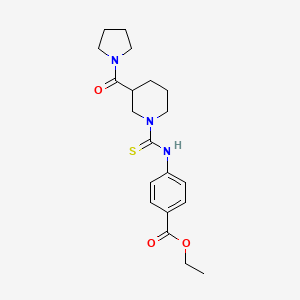 ethyl 4-({[3-(1-pyrrolidinylcarbonyl)-1-piperidinyl]carbonothioyl}amino)benzoate