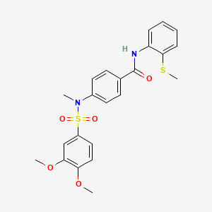 4-[[(3,4-dimethoxyphenyl)sulfonyl](methyl)amino]-N-[2-(methylthio)phenyl]benzamide